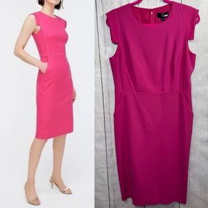 J.Crew 365 Pink Sheath Dress Wool Blend Career Office Work 12 Preppy Classic